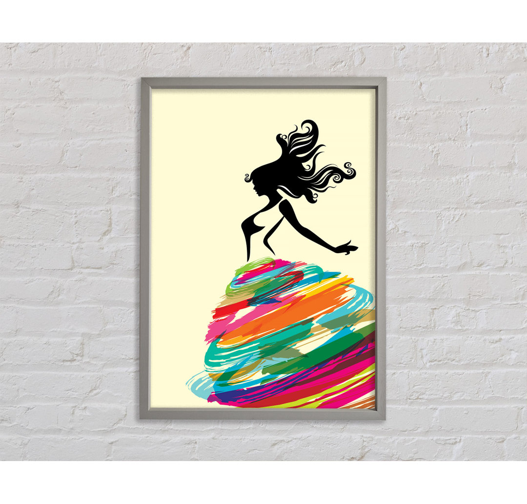 Rainbow Dancer - Einzelner Bilderrahmen Kunstdrucke auf Leinwand