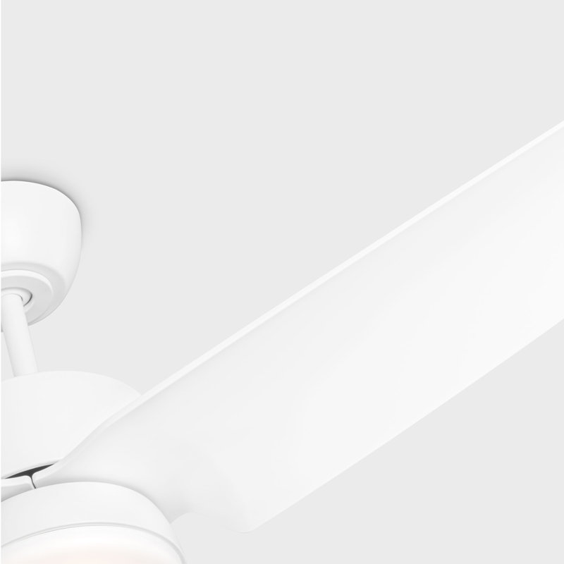 Visual Comfort Fan Colgin 56 LED Indoor Ceiling Fan with Threaded Downrod, Matte White ABS blades and Handheld Remote