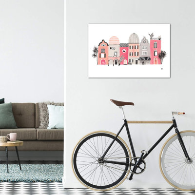 « row of houses », art