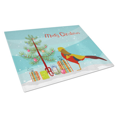 Planche à découper de noël en verre trempé en verre trempé caroline
