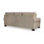 Canapé Kana, 5 coussins décoratifs, polyester brun classique de 100 pouces
