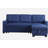 Upholstered Pull out Sectional Sofa with Chaise