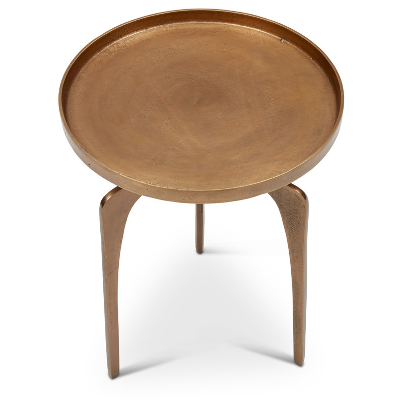 Elements Vinya End Table, Vintage Brass