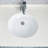 White Oval Ceramic Washbasin - Undermount, Heat, Stain, Scratch, Rust With Overflow Stain Lavatory Sink For Decoration White,
