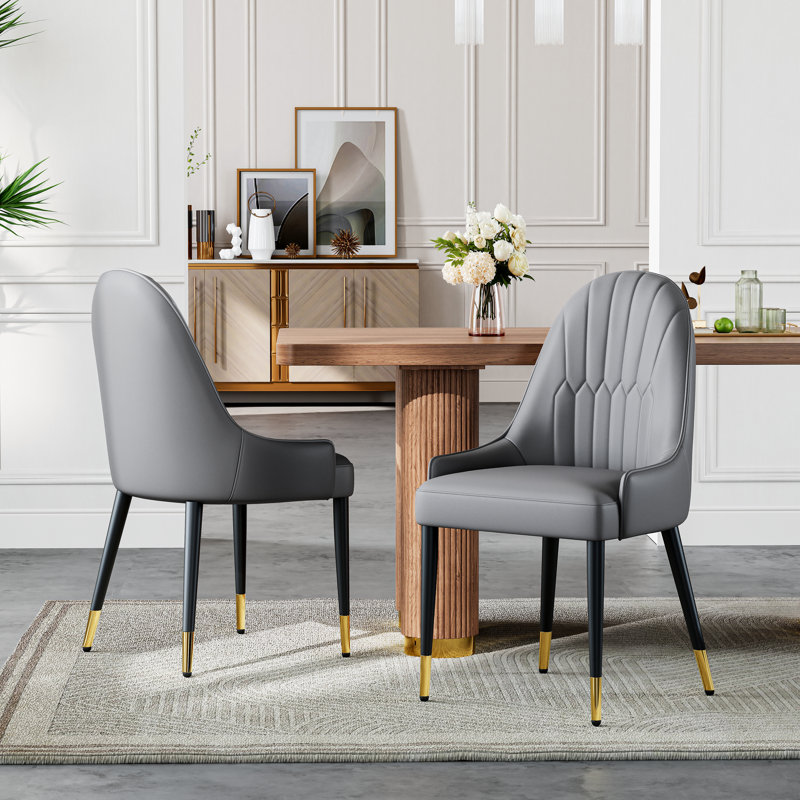 Chaise parsons rembourrée Canalou, Gris