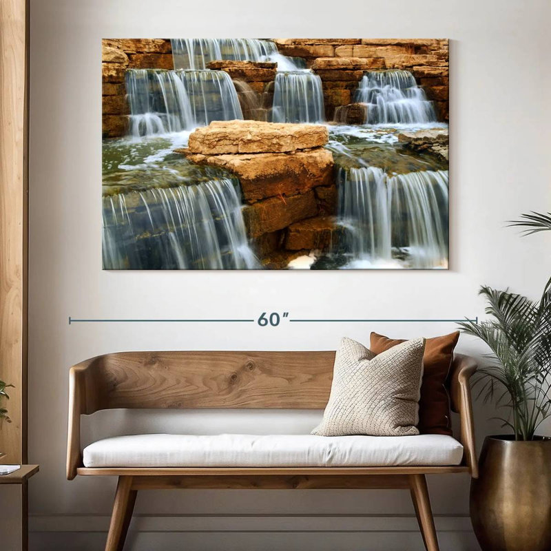 Alvord Cascading Waterfall, 34" H x 51" W
