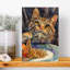 Art mural fantaisiste contemporain Cat's Spaghetti Dinner-129149718