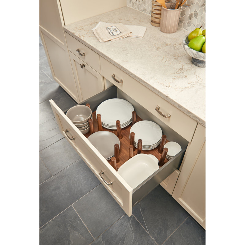 Rev-A-Shelf Walnut Trim to Fit Drawer Peg Board Insert with Wooden Pegs