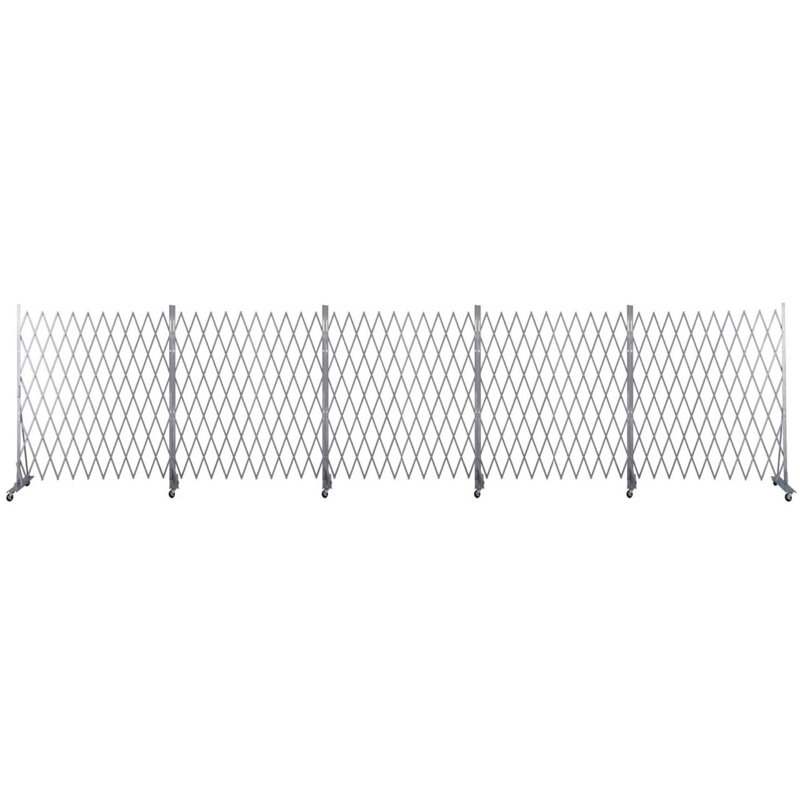 Barrière en métal H 6 pi x l 30 pi, Argent