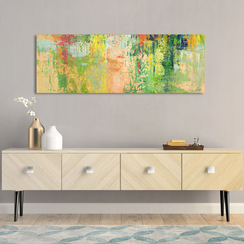 Jungle by Lucas - Wrapped Canvas Panoramic Painting, 35cm H x 100cm W x 4cm D