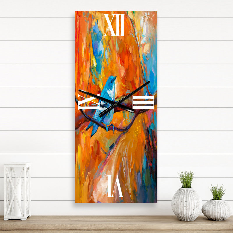 Horloge murale Cerulean Warbler, Grand
