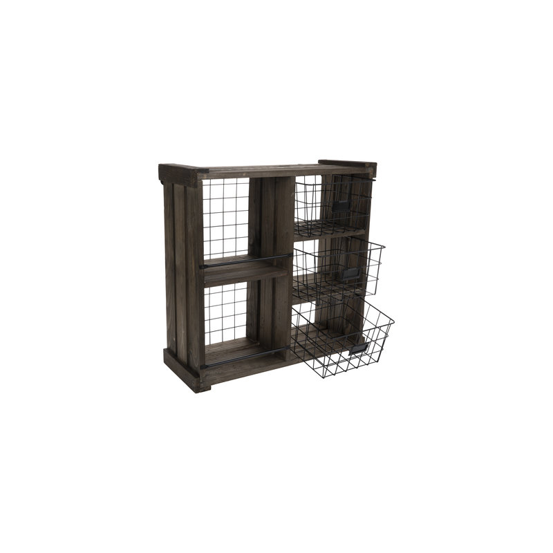 Étagère murale avec paniers en métal H 19,75 po x l 20 po x P 8 po Dunfermline
