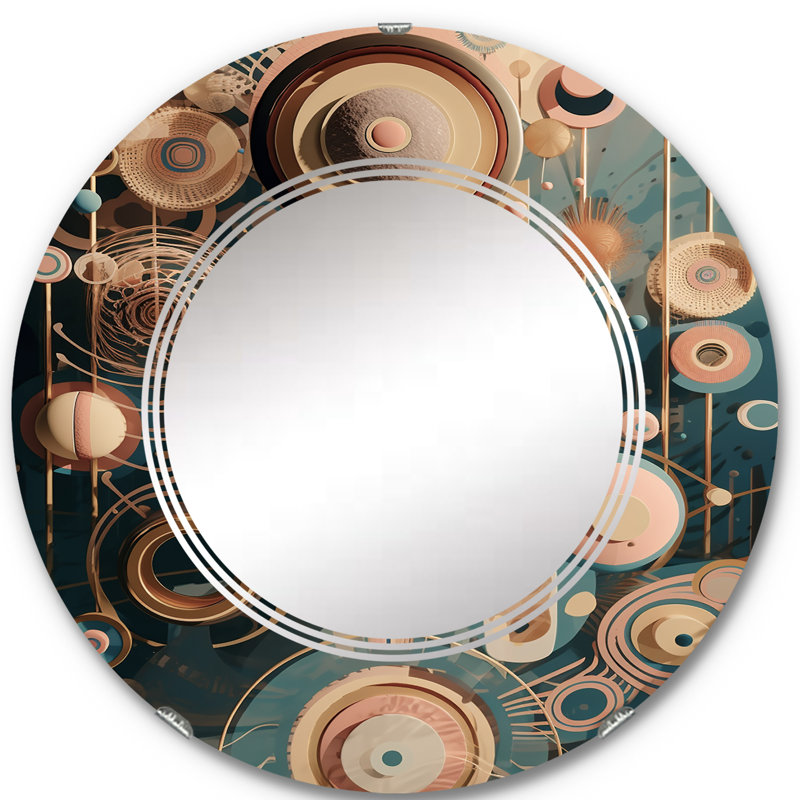 Waucoba - Miroir mural moderne rond, 24 po x 24 po