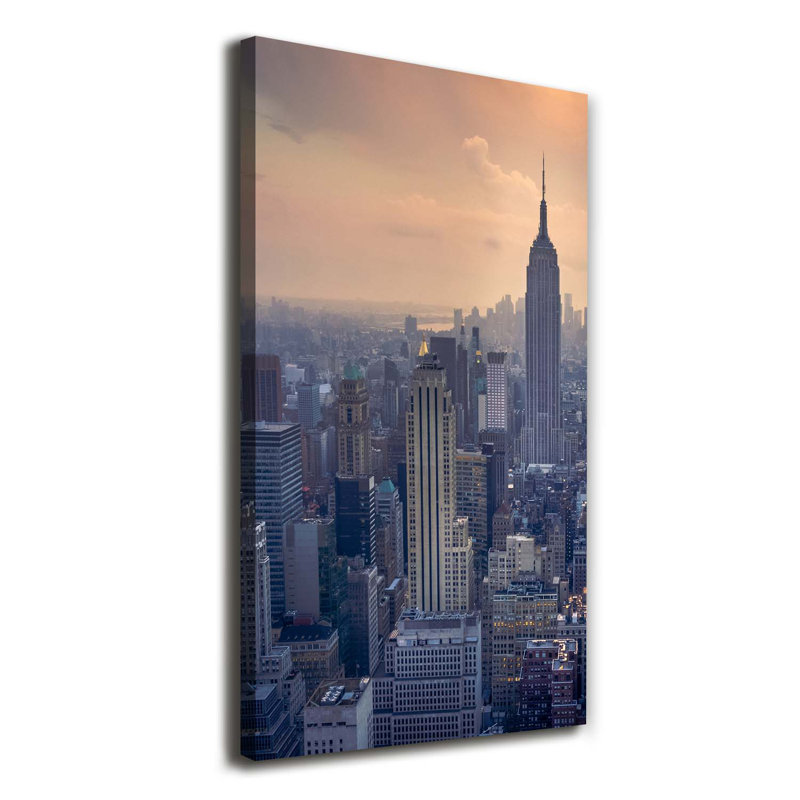 Manhattan New York - Wrapped Canvas Print