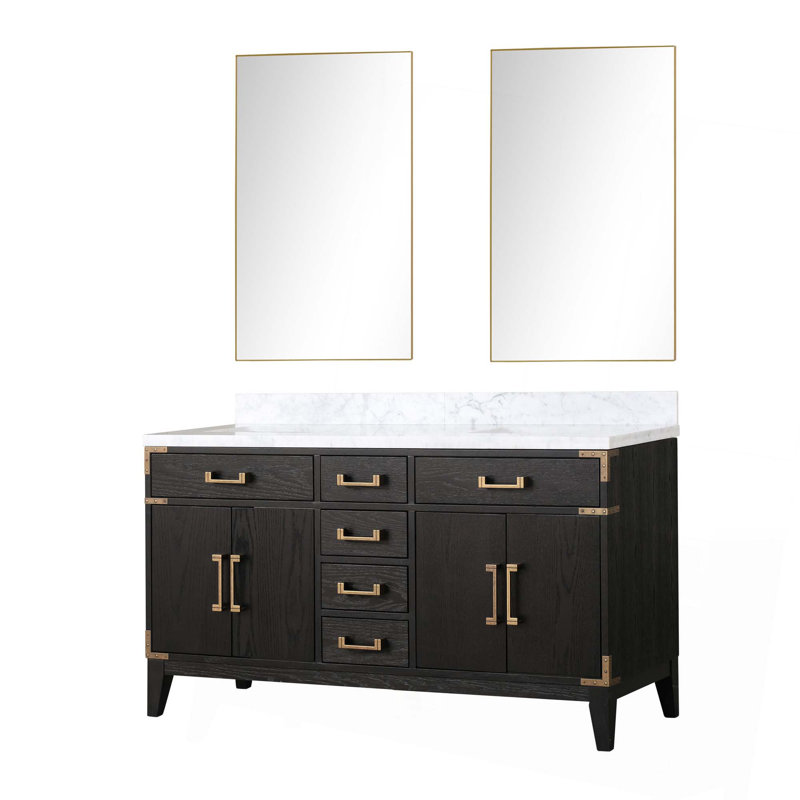 Meuble-lavabo double avec miroirs