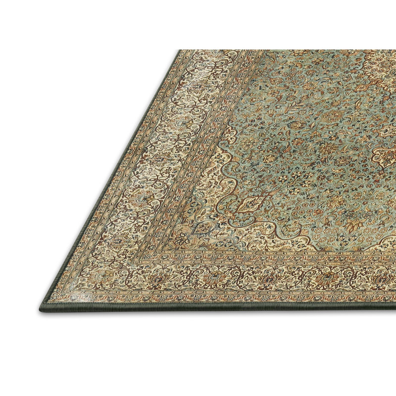 Tapis décoratif beige oriental Johana, Rectangle 8 pi x 10 pi