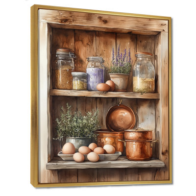 Vintage Kitchen Wall Art, Rustic Farmhouse Canvas, Cenephat