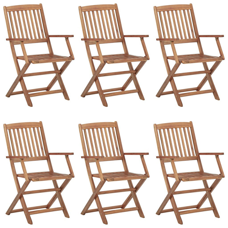 Lancaer Folding Patio Dining Side Chair, Brown