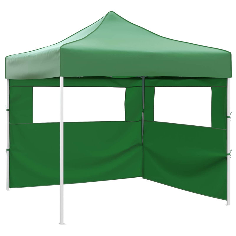 Vidaxl Foldable Tent Canopy Patio Pavilion Gazebo Pop Up Tent Marquee Canopy, 315cm H x 292cm W x 292cm D, White, Green