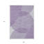 Tapis extérieur lavable à motif géométrique mauve et ivoire 9 pi x 12 pi