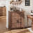 Farmhouse Storage Cabinet, 3-Tiers Adjustable Shelf-1473186918