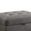 Rangement gris avec capitonnage élégant et pieds de style contemporain contemporain