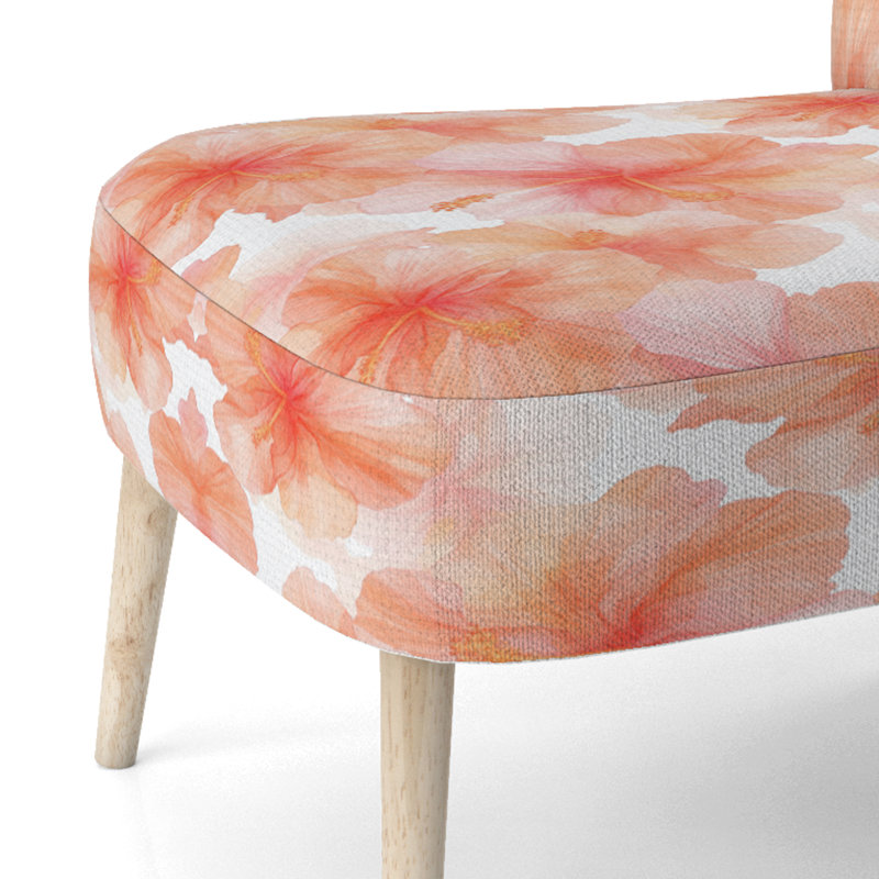 Chaise d'appoint Coastal Hibiscus, Chaise d'appoint sans accoudoirs