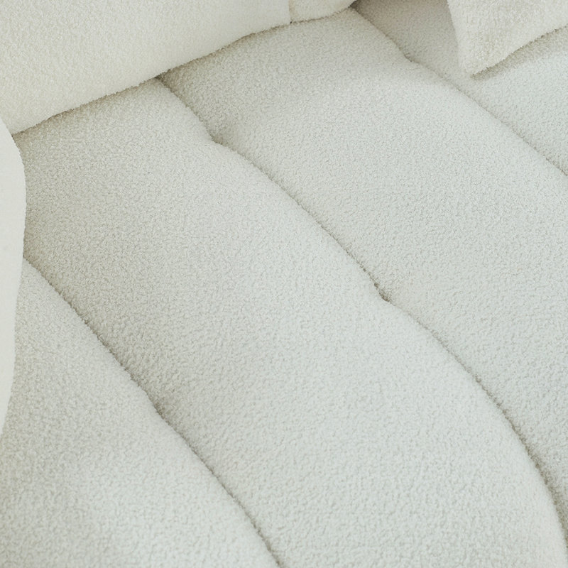 Canapé moderne en tissu Teddy, Beige