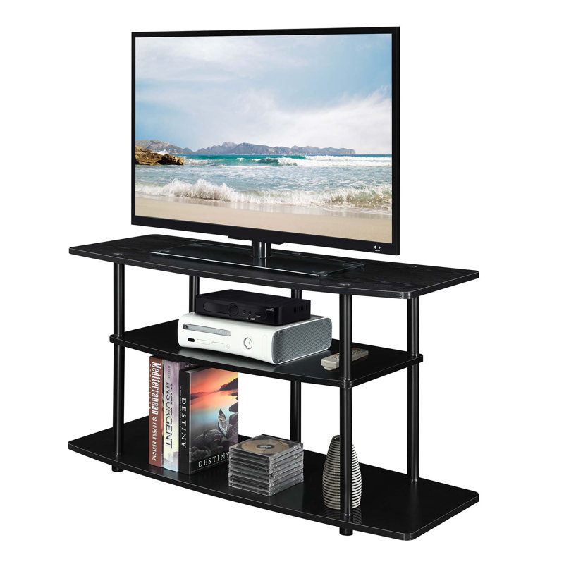 Edwin Jamie 3 Tier Wide TV Stand for TVs up to 46", Black