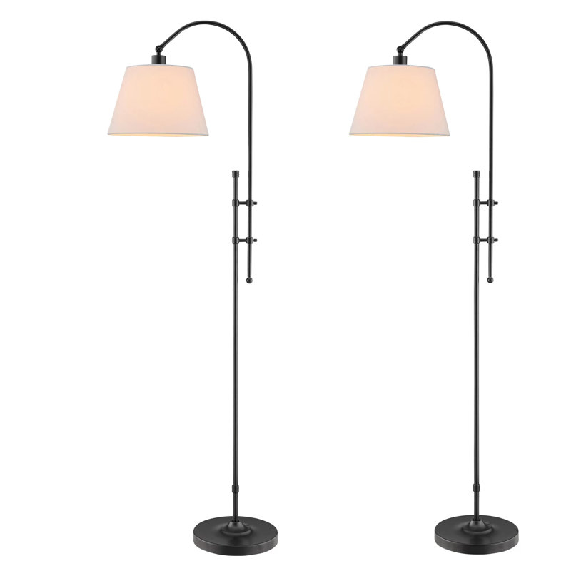 Lampe sur pied en arche 66" Peguero, Nickel brossé