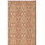 Tapis d'intérieur / extérieur à motif géométrique rouille / sable Blasa-1405025569