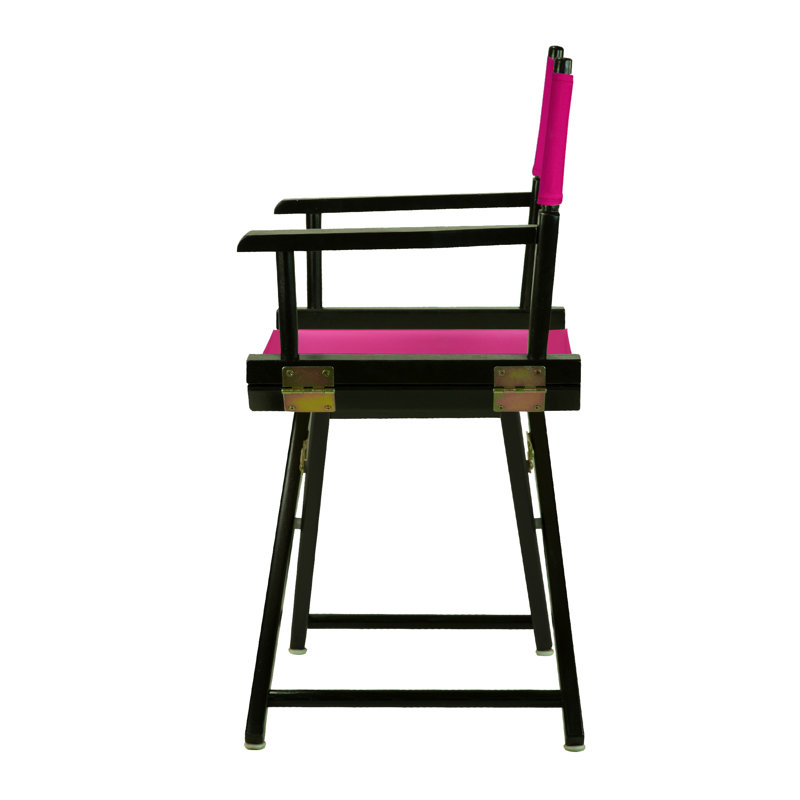 Chaise de réalisateur pliante 18 po, Noir, noir, noir, noir, Magenta