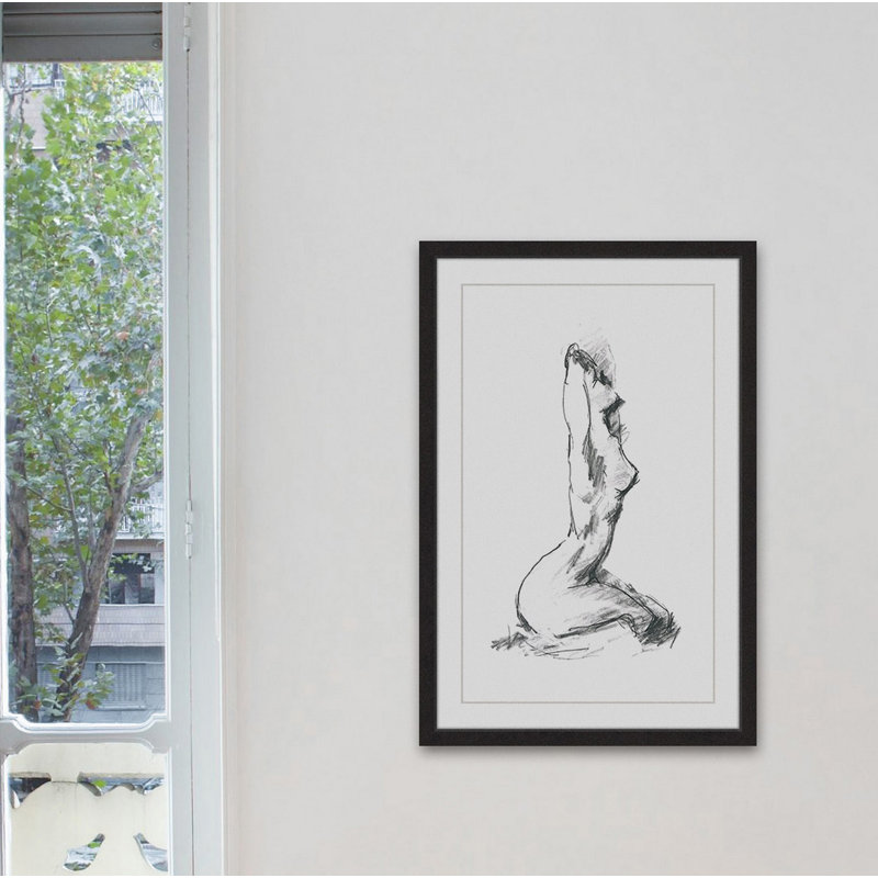 «Relaxed», reproduction encadrée, H 45 po x l 30 po x P 1,5 po