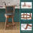 Swivel Upholstered Counter Stool with Solid Wood Frame-814318230-820862594