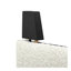 Grand lit plateforme tapissier blanc Boucle