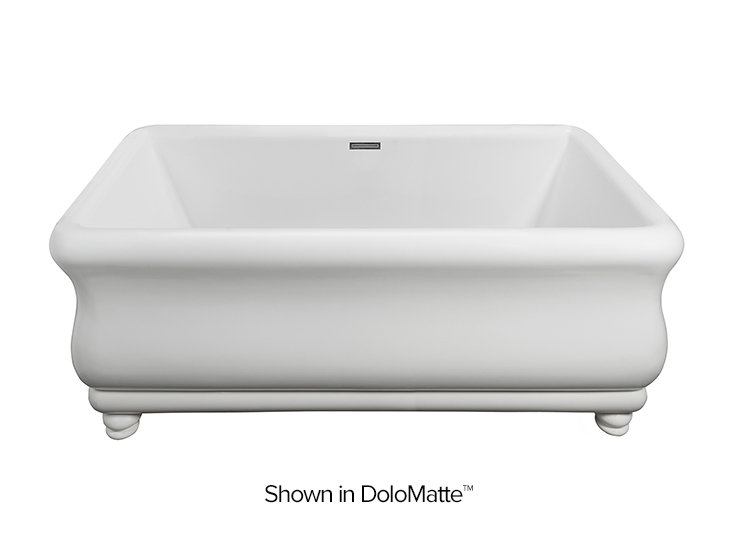Parisian® 1 66" Freestanding Soaking Bathtub, Acrylic CXL® Gloss White