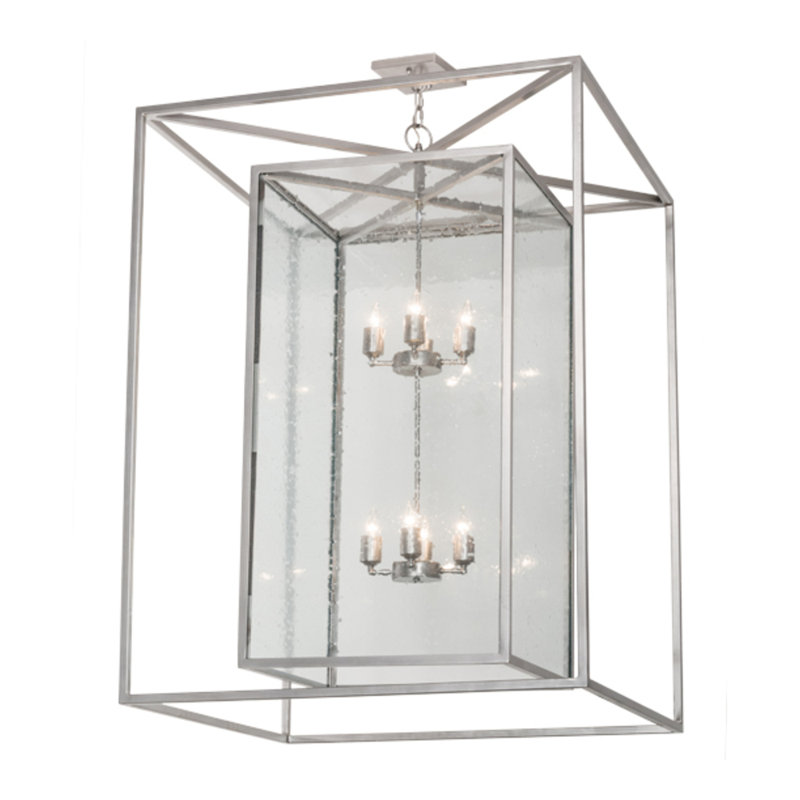 Lustre carré / rectangulaire à 8 lumières à intensité variable Lobel
