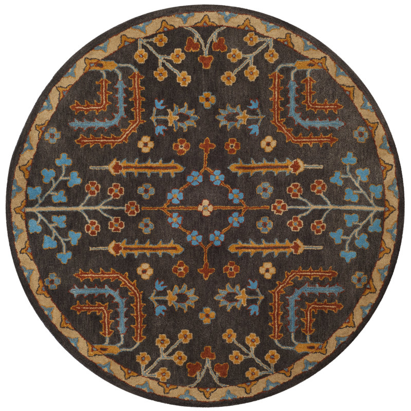 Boyd Hand Tufted Wool Southwestern Rug, Round 8'