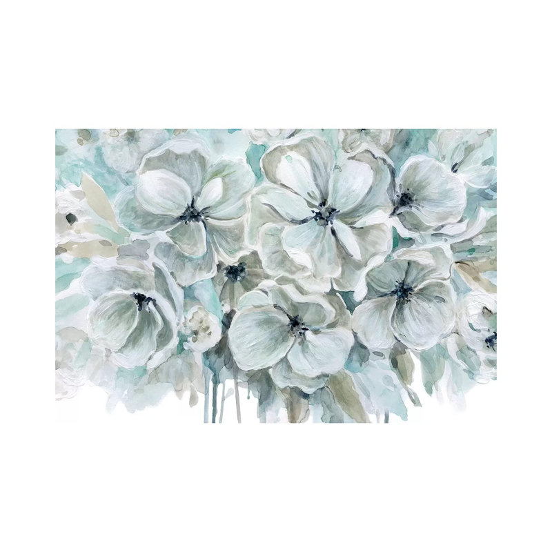 Teal Harmony I by Domonique Brown - Painting on Canvas, Wrapped Canvas, 30.48 cm H x 45.72 cm W