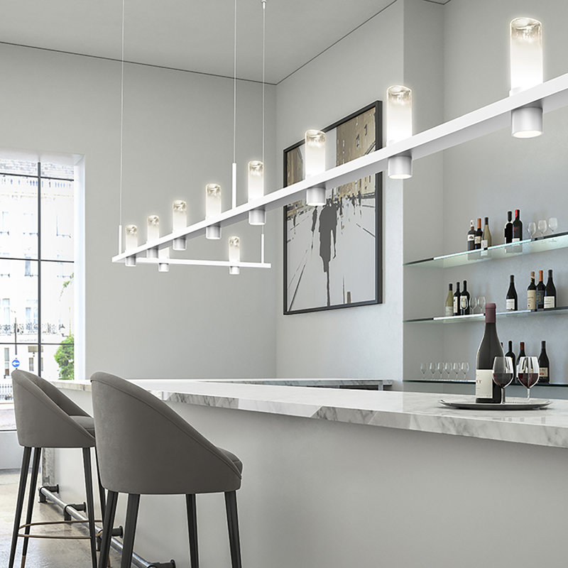 Intervals® 21 - Light LED Pendant, Satin White, Clear