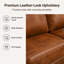 Canapé modulaire en cuir caramel 94,5 po