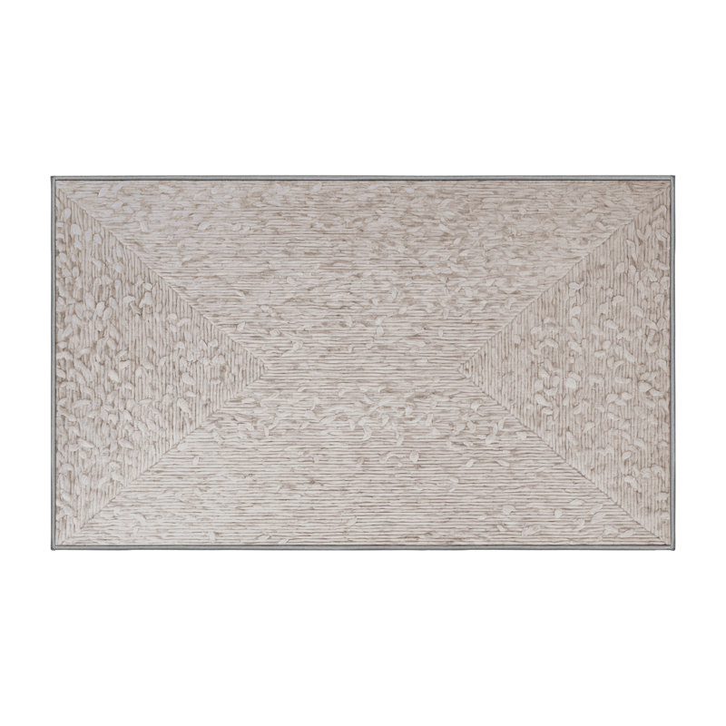 Machine Washable Gray Area Rug, Rectangle 7' x 9'