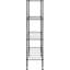 Étagère de rangement robuste et réglable de 700 lb avec 4 roulettes, support en fil noir pour l'organisation de la maison et de la salle de bain, garage