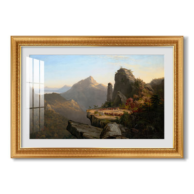 Scene from “The Last of the Mohicans”, 1827-Thomas Cole-Custom Framed Canvas