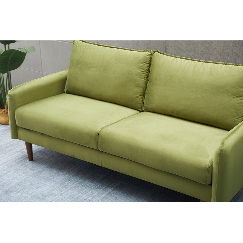 Estancia 72'' Velvet Sofa, Army Green Velvet