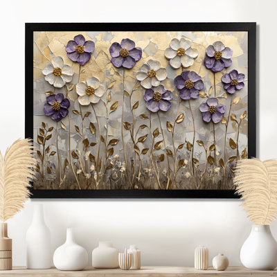 Iftekhar Zinnias Lavender Fantasy Field - Zinnias, art mural sur toile
