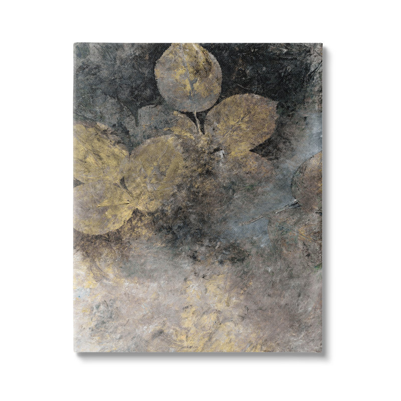 Feuilles de forêt abstraites sur toile par Blursbyai, H 20 po x l 16 po x P 1,5 po
