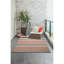 Tapis orange / bleu en polyester tissé à la main Alanas-633106693
