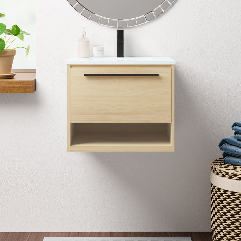 Meuble-lavabo simple 24 po, Noyer