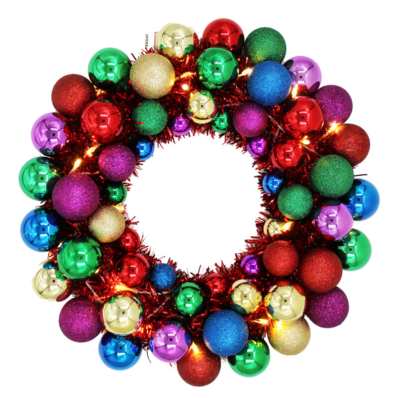 16" Lighted Wreath